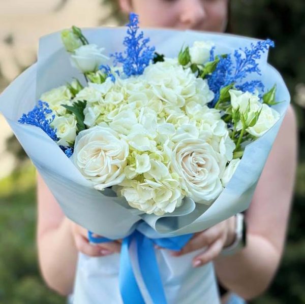 Floral Bouquet: Hydrangea, Roses, Spray Roses, Astilbe