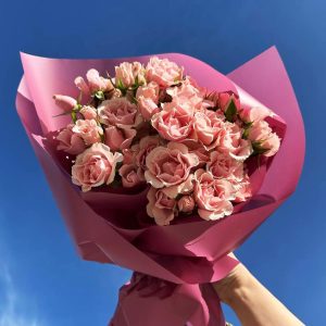 Spray Rose Splendor Bouquet: A charming arrangement showcasing delicate and dainty spray roses, perfect for expressing admiration or adding a touch of joy to any occasion.