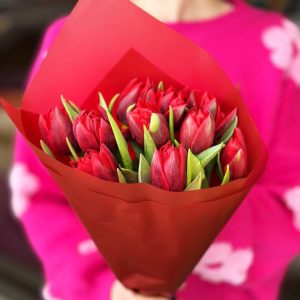 Springtime Emotions Tulips: A vibrant bouquet symbolizing renewal, joy, and affection, perfect for celebrating the essence of spring.