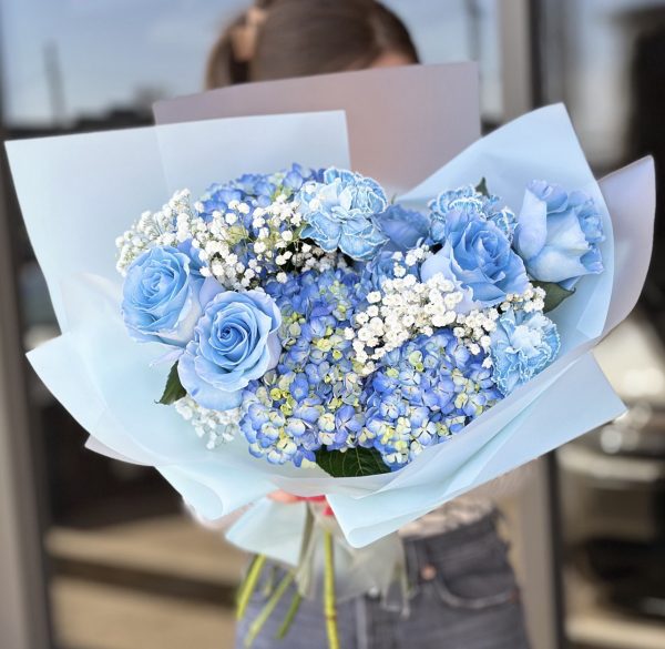 Experience the refreshing tranquility of 'Breath of the Ocean' bouquets – each arrangement a captivating blend of coastal hues and serene blooms, evoking the calming essence of the sea. Dive into our stunning collection today!