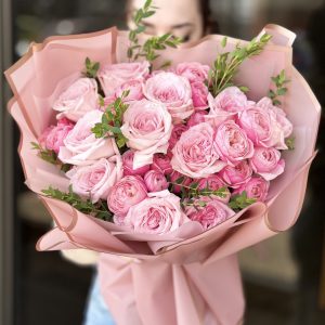 Indulge in the elegance of 'Pink Dreams' bouquets. Experience the allure of delicate pink blooms crafted to enchant and inspire. Elevate any occasion with our charming floral arrangements, perfect for expressing love and appreciation. Order now and let your dreams blossom in shades of pink.