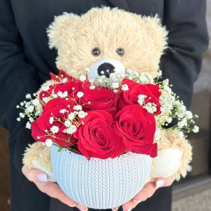 Red Romanse bouquet with elegant red roses, symbolizing love and passion, beautifully arranged for a romantic gesture.